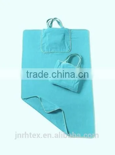 Custom Cotton Tote Beach Towel Bag and Velour Printing Towels photo-6