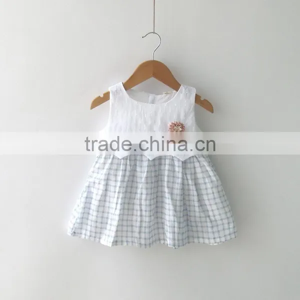 New Style 100% Cotton Sleeveless Wholesale Baby Girl Dress photo-3