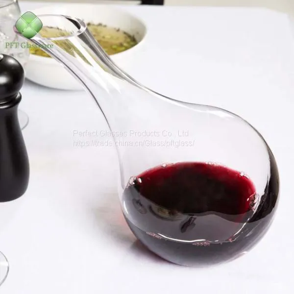 Hand Blown Lead-free Good Quality Art Design Crystal Glass Wine Decanter photo-5