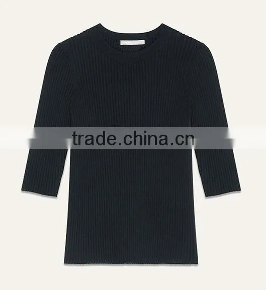 Wholesale New Design Women Stylish Knitted Sexy Backless Pullover Sweater With Tie Bow photo-5