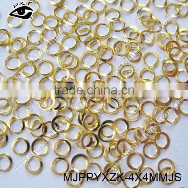 Nail Studs 4mm Gold Round Hole Studs for Nail Art Decorations photo-2