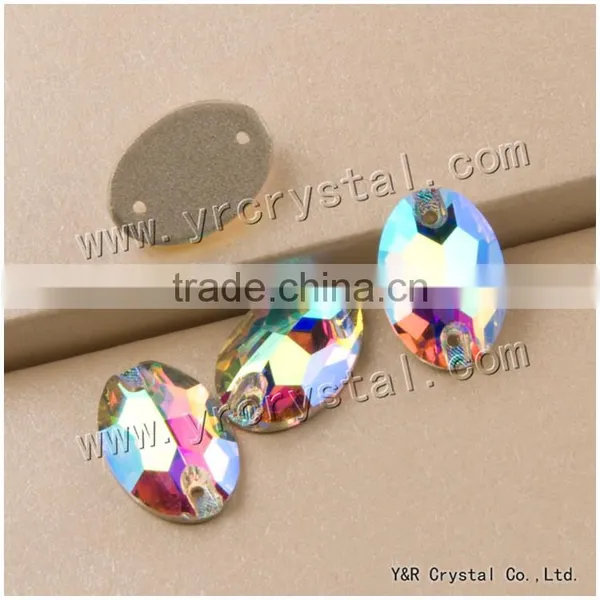 Shining Rhinestone Stone Button Sew on Crystal Beads for Wedding Dress photo-4