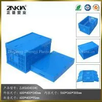 Wholesale Plastic Folding Mesh Style Crate With Attached Lid photo-3