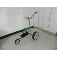 Wave Shaped Germany Stainless Steel Golf Trolley With Lithium Battery Tubular Motors