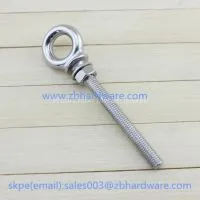 Made in China Stainless Steel Long Thread Eye Bolt photo-2