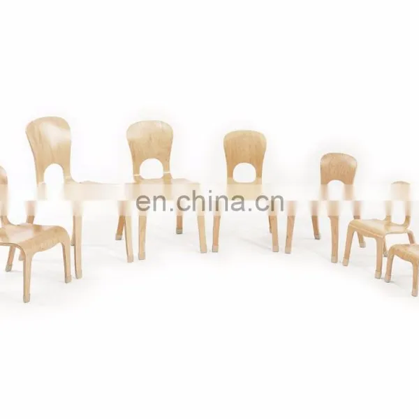New Design Kindergarten Classroom Furniture Children Table Chair Kids Wooden Chair photo-3