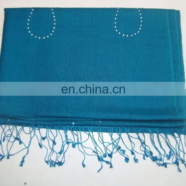 Silk Pashmina Wool Shawls With Crystals photo-2