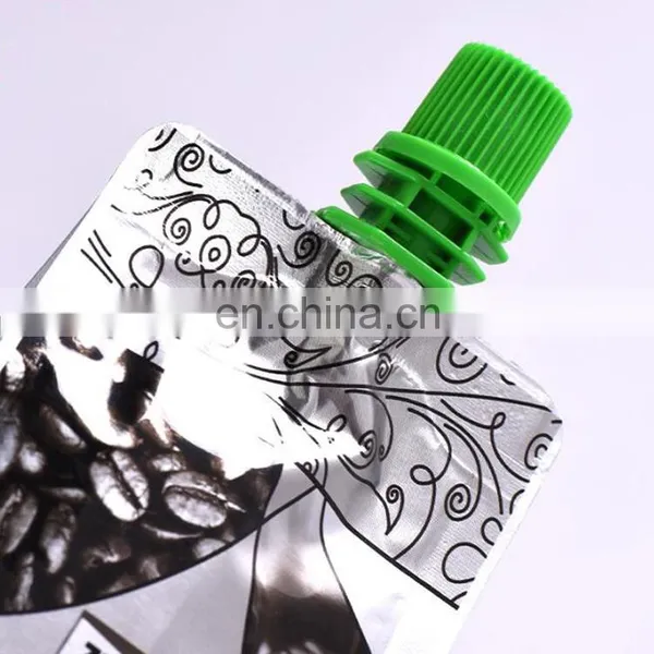 China Wholesale Custom Aluminum Foil Flat Bottom Stand up Pouch Bag With Spout For Vinegar photo-2