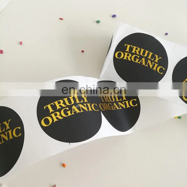 China Manufacture Custom Gold Stamping Sticker Colorful Printed Round Plastic Sticker photo-6