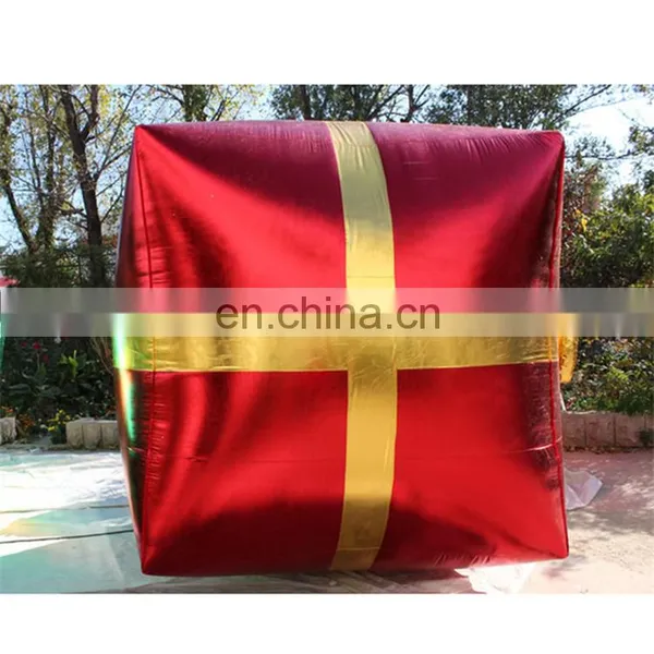 Christmas Decoration Green Inflatable Gift Box With Yelloween Bowknot for Sale C-516 photo-2