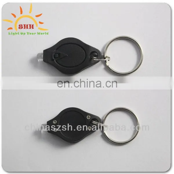 Promotional 2016 390-395 nm Mini Plastic Custom UV Purple Light Led Keychain Money Detector UV Led Keychain photo-4