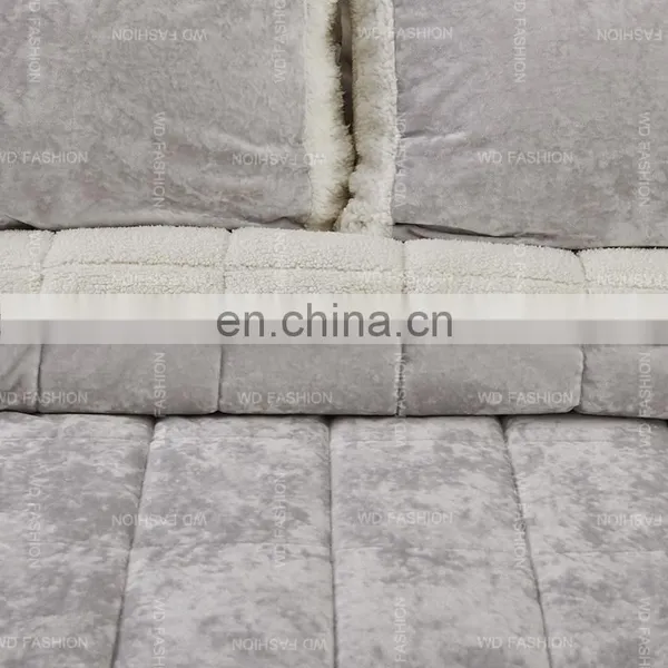 Sherpa Comforter and Throw Combo Set, Ultra Softy Fluffy Warm Checker Plaid Pattern Cold Winter Bedding Set photo-4