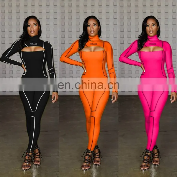 2020 New Arrivals Autumn Women Fashion Fitness Yoga Jumpsuit Ladies Backless Sportswear Fitness Yoga Jumpsuit With Zipper photo-4