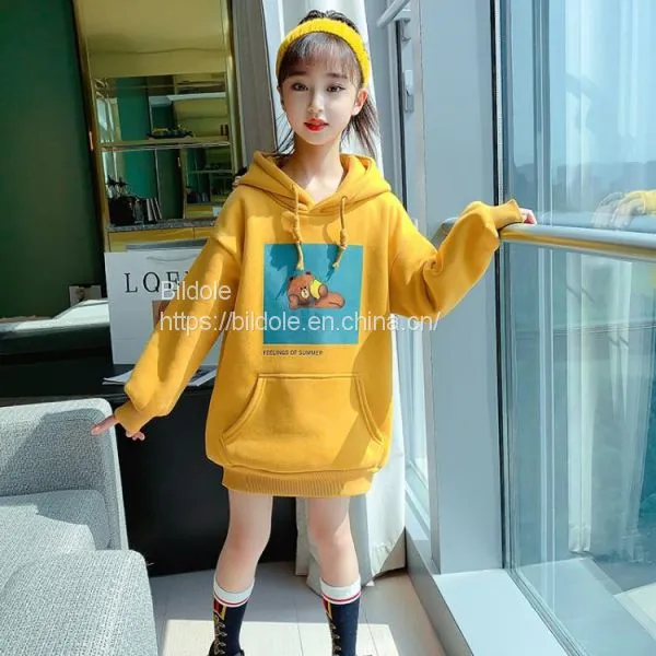 Cute cartoon hooded Plush children's sweate