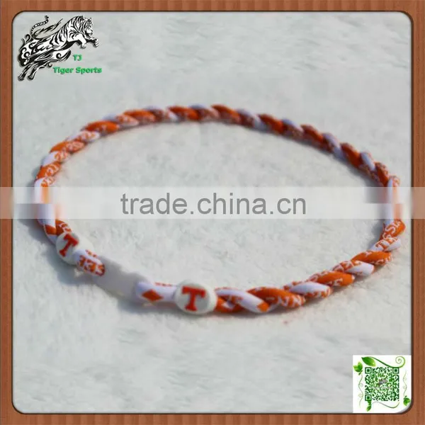 NCAA Tennessee Volunteers University Sports Twisted Tornado Necklace