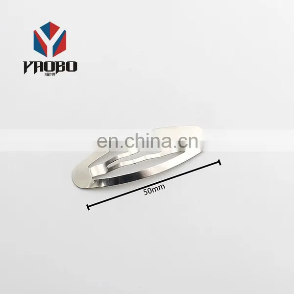 Fashion High Quality Metal Oval Hair Snap Clip photo-5