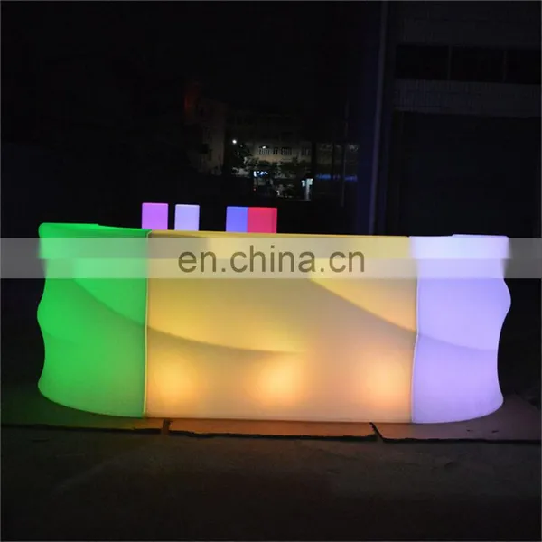 Portable Bar Counter Party Event Counter Led Illuminated Led Plastic Portable Led High Bar Counter Furniture Mobile Bar photo-5