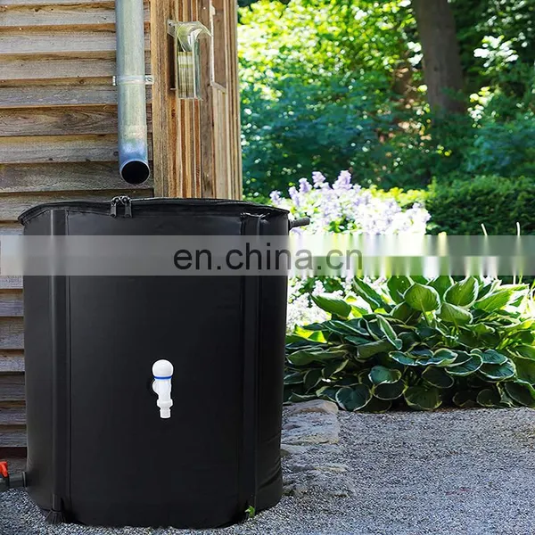 55 Gallon Green Plastic Pvc Tarpaulin Rain Barrel Watering System With Accessories photo-2