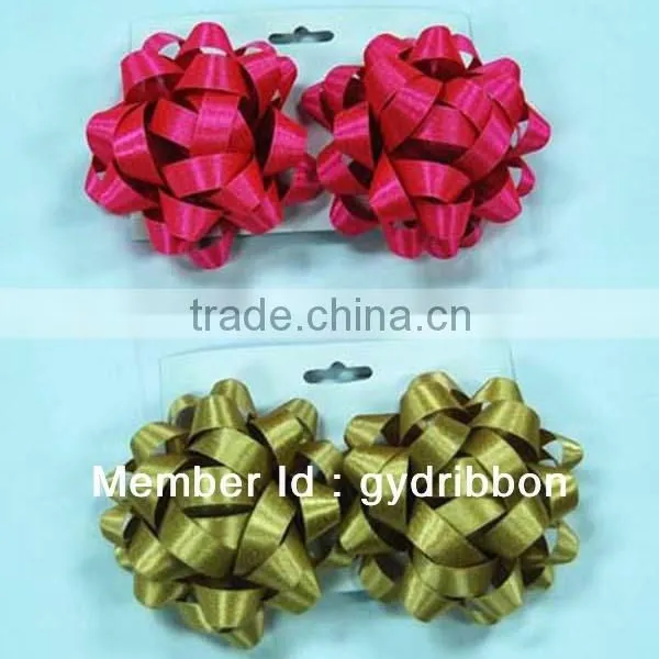 Giant Confetti Bow - Gold Color 230m Dia With 25mm Wide Ribbon and 30 Loops photo-5