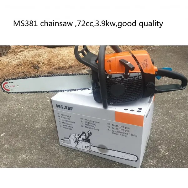 Ms381 2-Stroke 72cc Gasoline Chainsaw Chain Saw Pruning Chainsaw Cordless Garden Tree Logging Trimming Saw Woodworking Cutter Tool photo-2