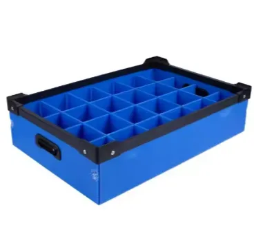 Versatile PP Corrugated Foldable Storage Bin with Divider Panel