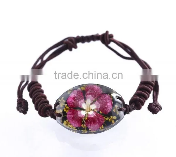 Pretty Real Flower Resin Fashion Bracelet photo-5