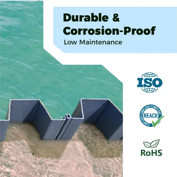 Impact Resistant Vinyl Sheet Pile Long Service Life for Water Conservancy Flood Control Systems