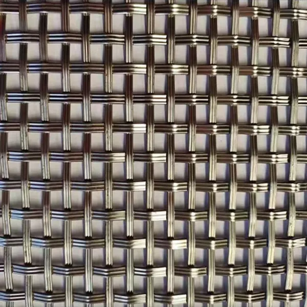 Custom-designed Metal Mesh Grille, SS304 Decorative Corrugated Woven Wire Mesh, Suitable for Furniture Inserts and Wardrobe Panels photo-2
