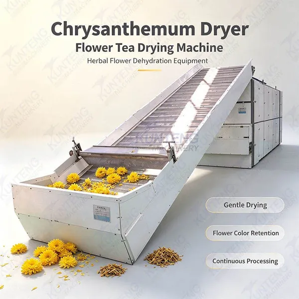 Hot Air Circulation Chrysanthemum Drying Machine Rose Jasmine Dehydrator Herb Flower Drying Equipment for Flower Tea Processing EPC