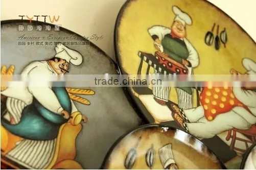 European Style Hand Drawing Wall Hanging Decorative Plate Ornaments photo-3