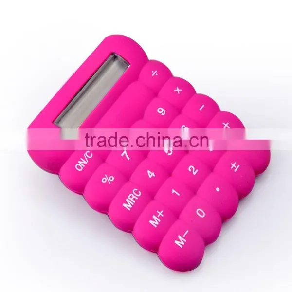 Very Cute 8 Digital Colorful Silicone Eletronic Calculator photo-2