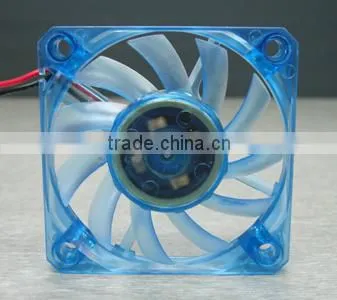 60mm Blue Transparent Computer Cooling Fan With LED Light photo-2