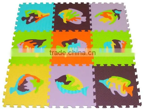 Wholesale Custom Kids Palying Fishing Eva Non-toxic Puzzle Carpet Mat