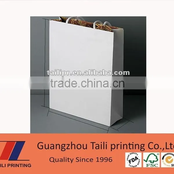 Premium Glossy White Shopping Paper Bag Wholesale photo-2