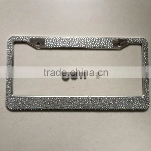 2016 Bling License Plate Frames Pink Diamond Crystal License Plate Frame With Scraw Cap photo-6