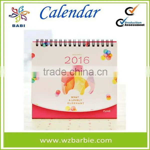 Unique Cute Elephant Spiral Desk Calendar photo-2