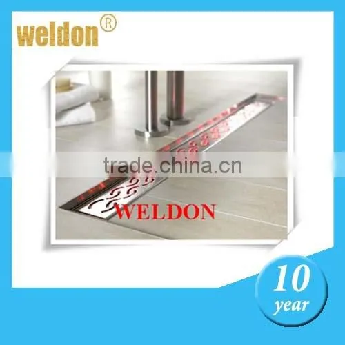 304 Stainless Steel Bathroom Long Floor Drain Waste Grate Shower Drainer photo-5