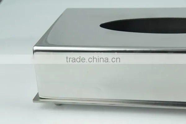 High End Oblong Metal Table Tissue Box photo-5