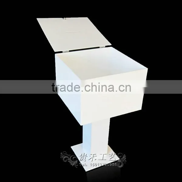 High Quality White Acrylic Donation Box,clear Acrylic Donation Box photo-3