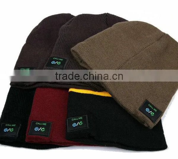 2015 Hot High Quality Wholesale Girls Males Knit Slouchy Beanie Bluetooth Cap Quality Choice photo-2