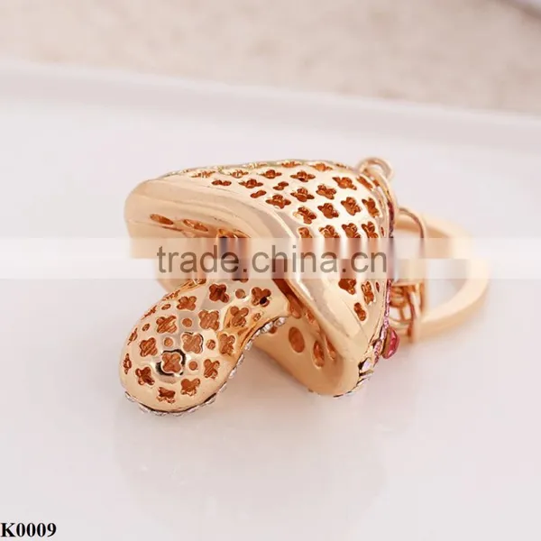 Letest Design Mushroom Logo Alloy Crystal Keychain K0009 photo-5