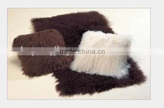 Luxury Tibet Fur Pillow Mongolian Fur Cushion Cover photo-6