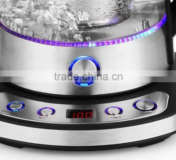 360 Degree Rotation Glass Tea Kettle With S/S Tea Filter photo-5