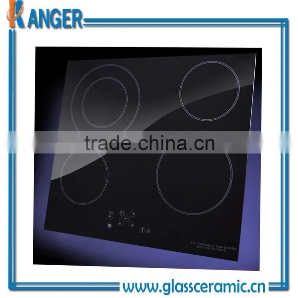 High Heat Ceramic Glass Four Burnes Induction Crystallite Glass