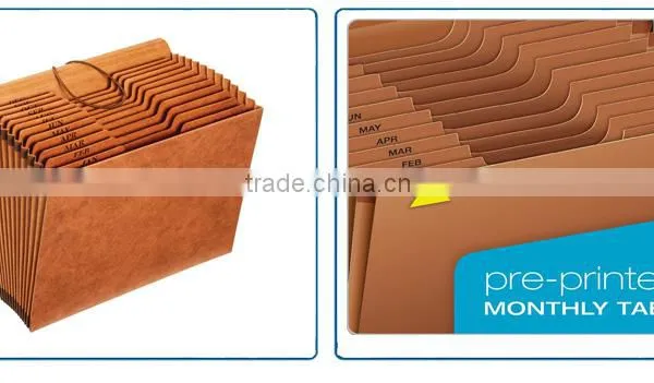 Manufacturing Decorative 19 Pockets Kraft Paper Expanding File Folders photo-5