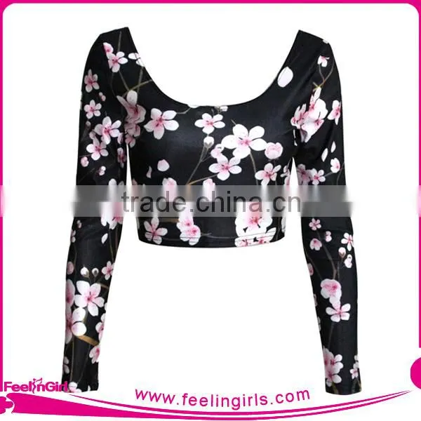 Latest Wholesale Sexy Women Custom Printed Crop Tops photo-6