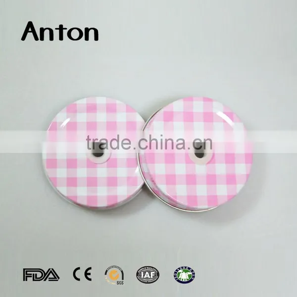 Pink Metal Jar Lids Candle Jar Lids photo-3