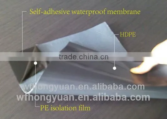 1.2mm Self-adhesive Bitumen Roofing Underlay/self-adhesive Bitumen Waterproofing Membrane photo-2