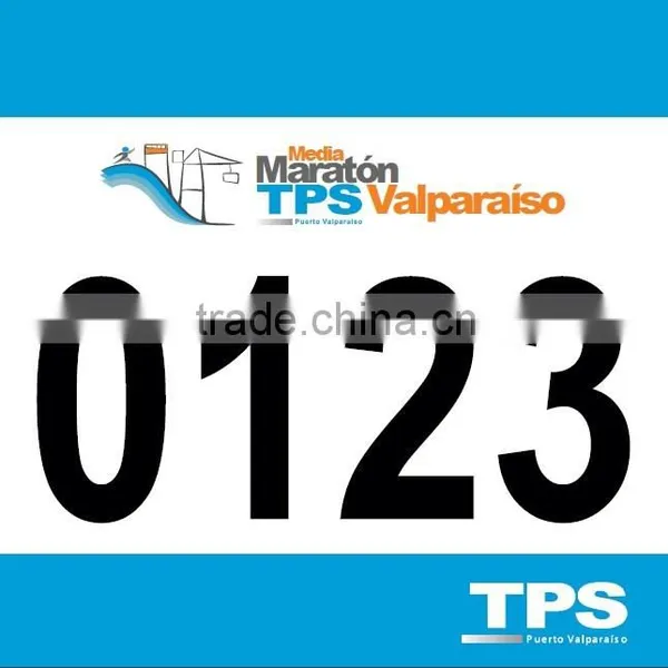 Design by Customer Paper Waterproof Tyvek Running Marathon Race Numbers Printable