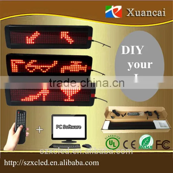 P7.62-7x40(5.3x31cm Lighting Area) Wireless Advertising Led Display Programming Running Small Led Displays Quality Choice Most Popu photo-3